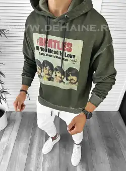 Hanorac barbati slim fit kaki K113 X17-1.2