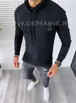 Hanorac barbati slim fit negru 2676 I10-4.5