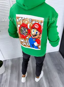 Hanorac barbati slim fit verde K338 97-2