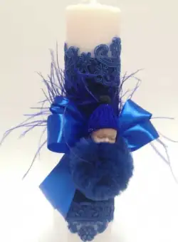 Lumanare Botez , Albastru