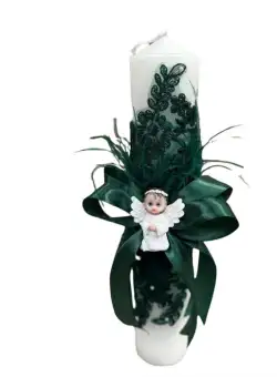 Lumanare Botez Ingeras - Verde