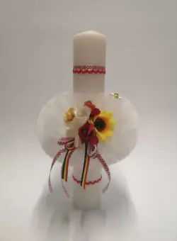 Lumanare Botez , Lucrata Manual Model XIX