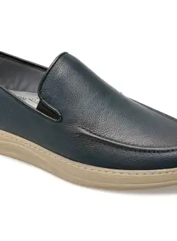 Mocasini casual BITE THE BULLET bleumarin, OY970, din piele naturala