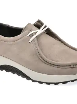 Mocasini casual BITE THE BULLET gri, SY334, din nabuc