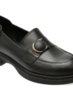 Mocasini casual EPICA negri, 381104, din piele naturala