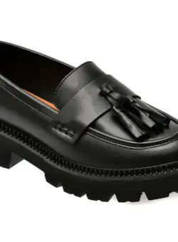 Mocasini casual FLAVIA PASSINI negri, 17, din piele naturala