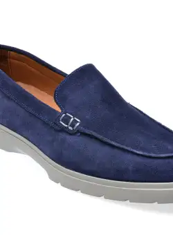 Mocasini casual GRYXX albastri, M7225, din piele intoarsa