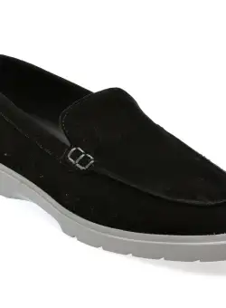 Mocasini casual GRYXX negri, M7225, din piele intoarsa