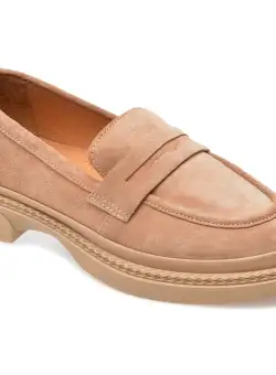 Mocasini casual GRYXX nude, 1187088, din piele intoarsa