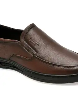Mocasini casual OTTER maro, L24001, din piele naturala