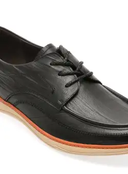 Mocasini casual OTTER negri, 323262, din piele naturala