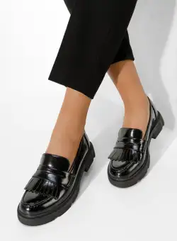 Mocasini cu talpa groasa Asai negri