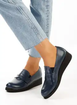 Mocasini cu talpa groasa Gessi albastri