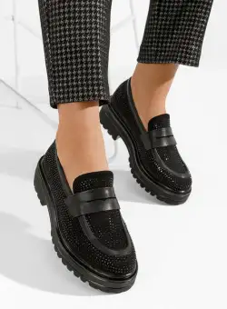 Mocasini cu talpa groasa Libre V2 negri