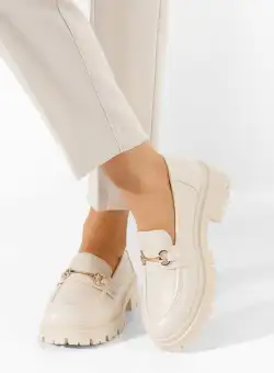 Mocasini cu talpa groasa Marna bej