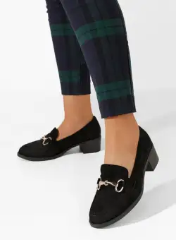 Mocasini cu toc Empress negri