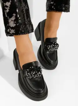 Mocasini cu toc Haria negri