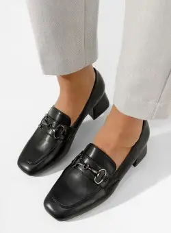 Mocasini cu toc Megonia negri