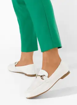 Mocasini dama Casica albi