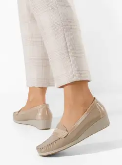 Mocasini dama Elouise bej