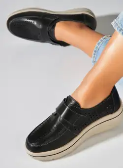 Mocasini dama Piele Naturala Negri Izana