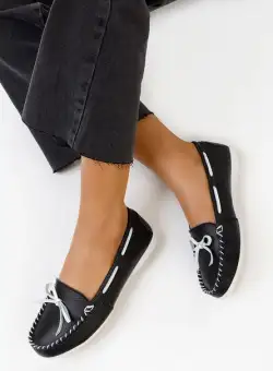 Mocasini dama piele Regna negri