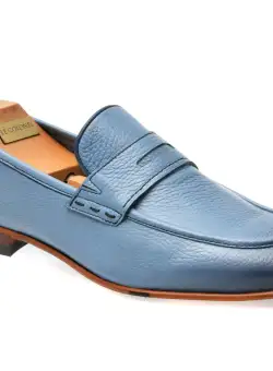 Mocasini eleganti LE COLONEL albastri, 659231, din piele naturala