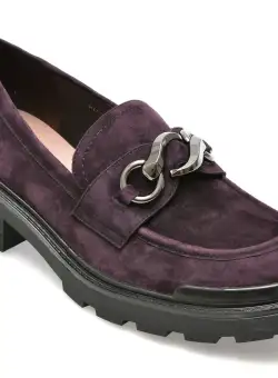 Mocasini EPICA mov, 2603, din piele intoarsa