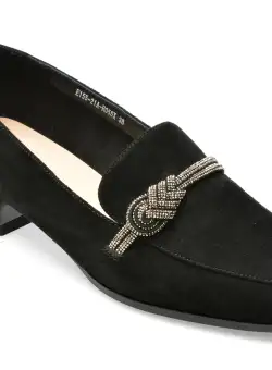 Mocasini EPICA negri, 15521A, din piele intoarsa