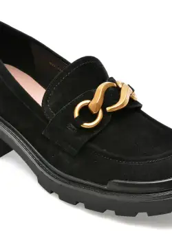 Mocasini EPICA negri, 2603, din piele intoarsa