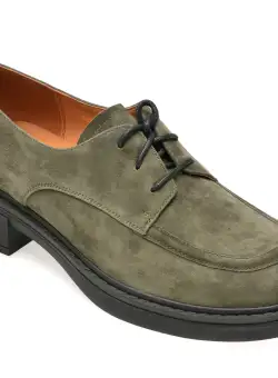 Mocasini EPICA verzi, 2536N, din piele intoarsa