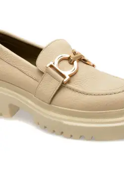 Mocasini FLAVIA PASSINI bej, 12029, din piele naturala