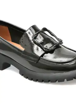 Mocasini FLAVIA PASSINI negri, V856, din piele naturala lacuita