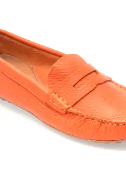 Mocasini FLAVIA PASSINI portocalii, 202, din piele naturala