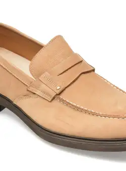 Mocasini OTTER bej, E181, din nabuc