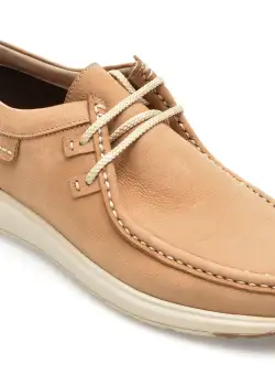 Mocasini OTTER bej, SF2002, din nabuc