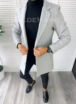 Palton barbati gri deschis B6791 119 