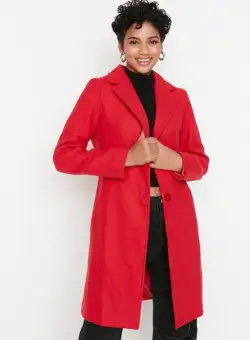 Palton dama Keesha rosu
