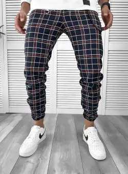 Pantaloni barbati casual in carouri 11967 B5-5.2e