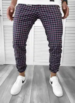 Pantaloni barbati casual in carouri 11968 SD