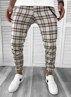 Pantaloni barbati casual in carouri 12115 i11-3.3