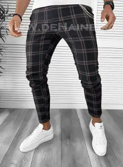 Pantaloni barbati casual regular fit in carouri B7943 254-4 E
