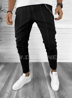 Pantaloni barbati casual regular fit negri B8022 E 151-6\\ B6-5