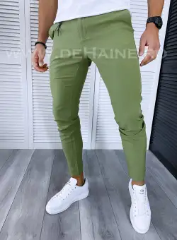 Pantaloni barbati casual regular fit verde B1734 B5-1.2.3/4-2 