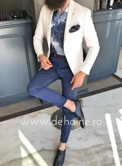 Pantaloni barbati eleganti bleumarin A2115 B1-1.2