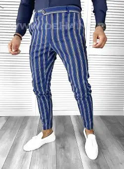 Pantaloni barbati eleganti bleumarin B1606 F3-5.2 E 10-5 ~
