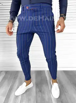 Pantaloni barbati eleganti bleumarin B7871 F2-4.1.2 / 26-1.2 E~