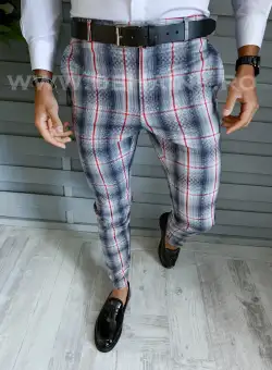Pantaloni barbati eleganti in carouri B1937 8-3 E ~