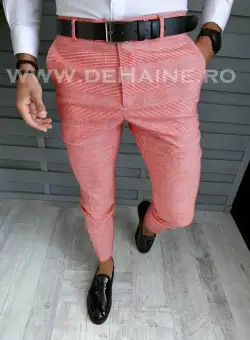 Pantaloni barbati eleganti regular fit in carouri B1607 B6-2.2/ 5-1 E