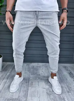 Pantaloni barbati gri deschis casual B1302 B12-2*